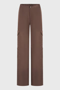 TAILORED STRAIGHTLEG CARGO PANTS REDDISH BROWN