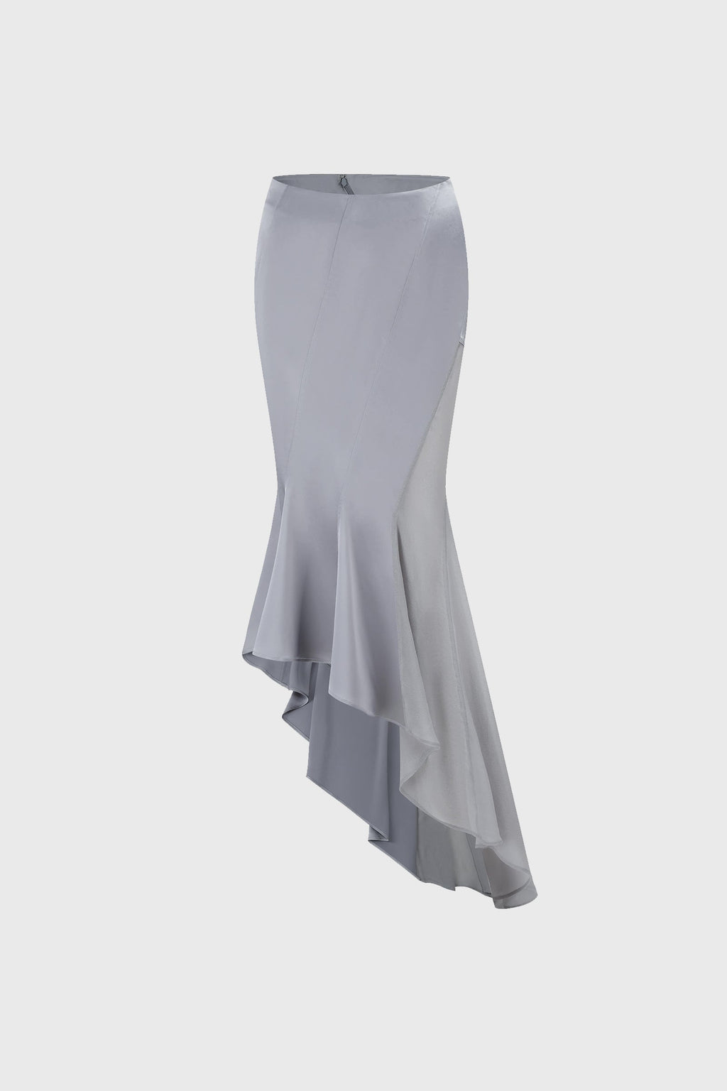 ASYMMETRIC SWIRLED PANELED SKIRT QUARRY