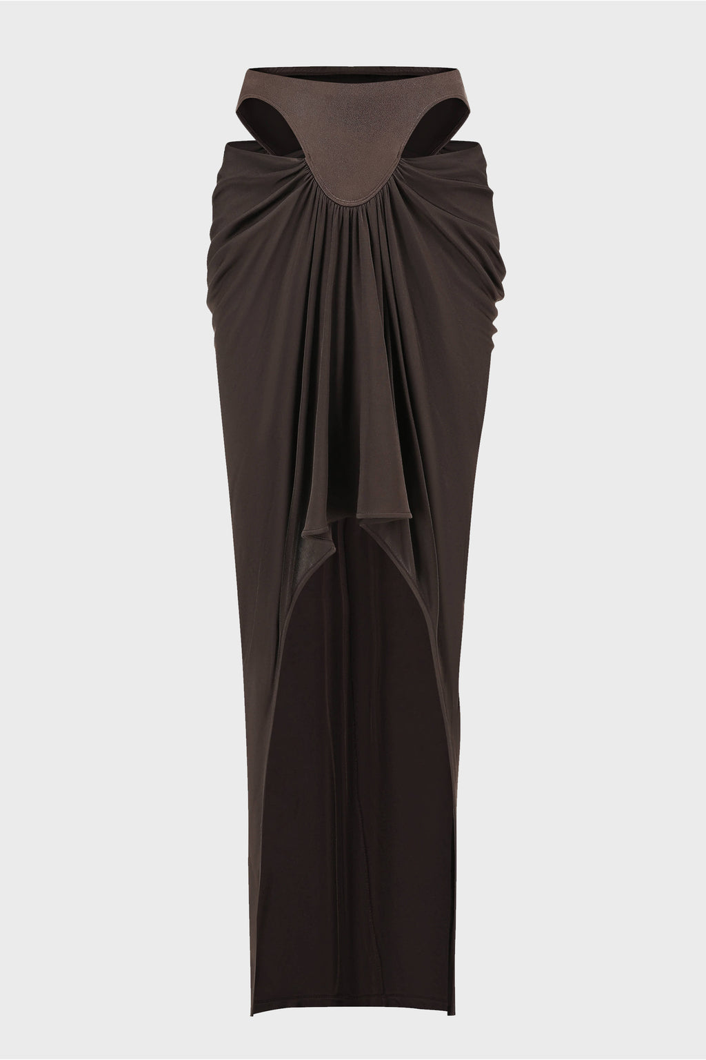 MU LAN MIDI SKIRT COFFEE