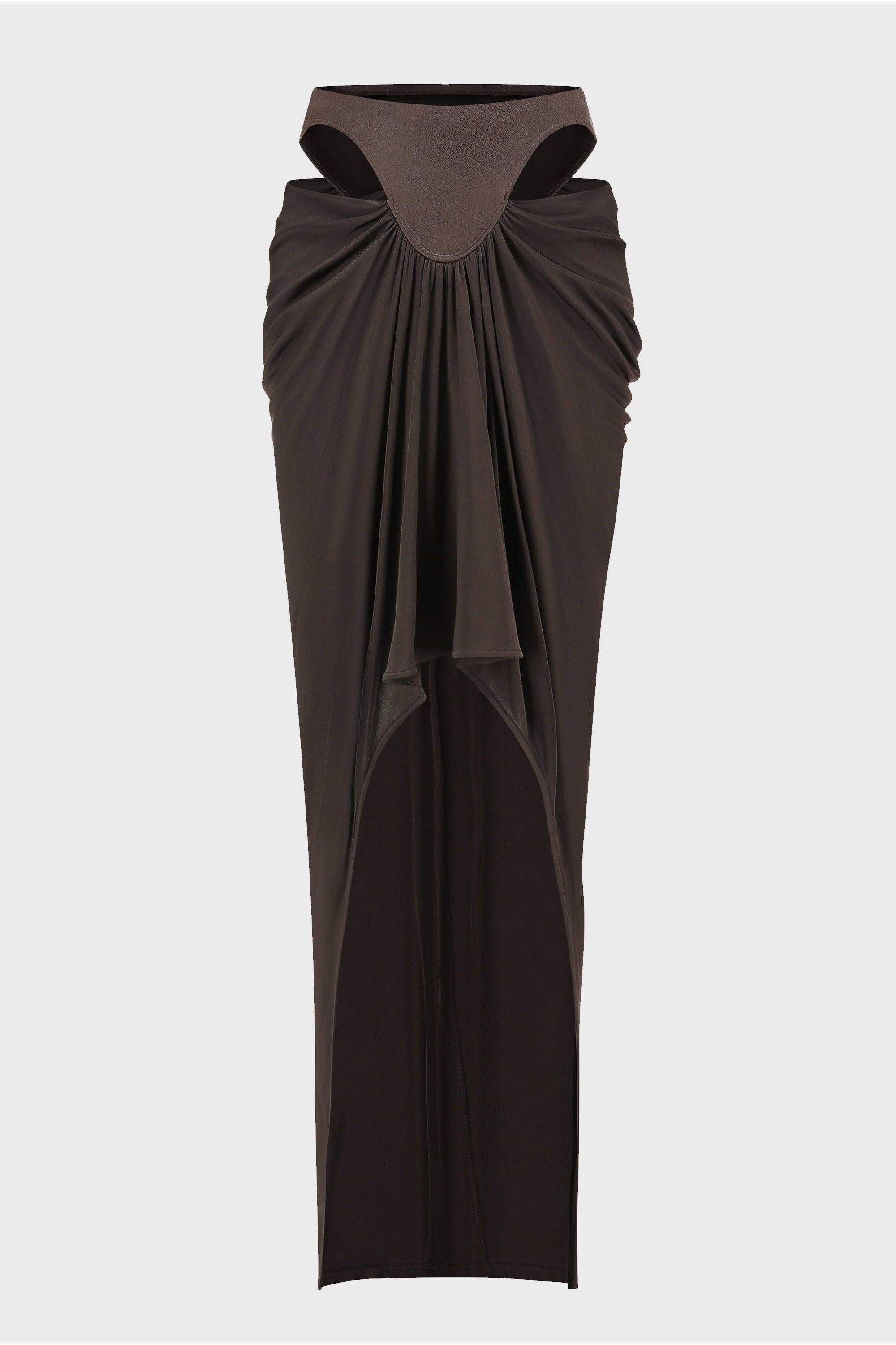 MU LAN MIDI SKIRT COFFEE