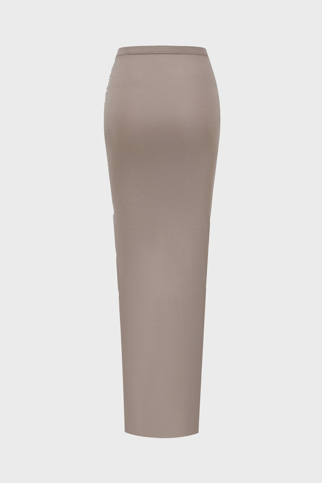 ASYMMETRIC TWIST-KNOTTED SKIRT MINERAL GREY