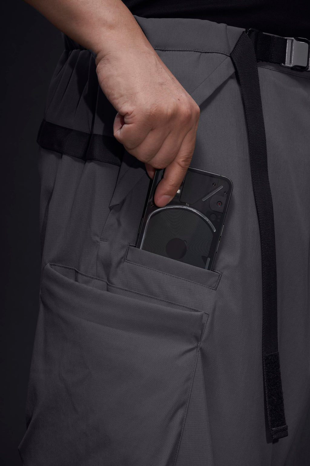 P55-M Nylon Stretch Cargo Trouser - Blaugrau