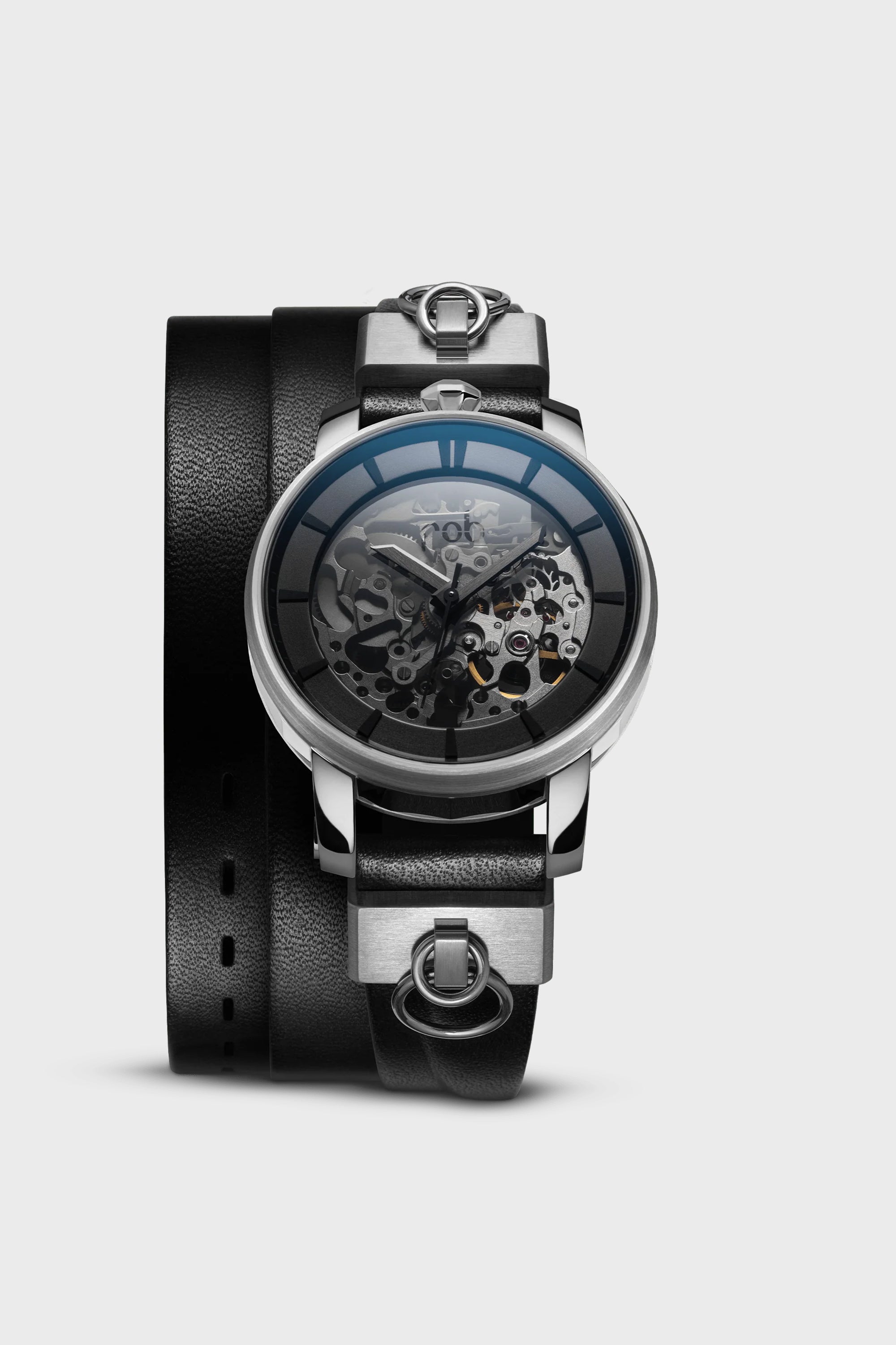 R360 SILVER METAL / TRIPLE BLACK LEATHER