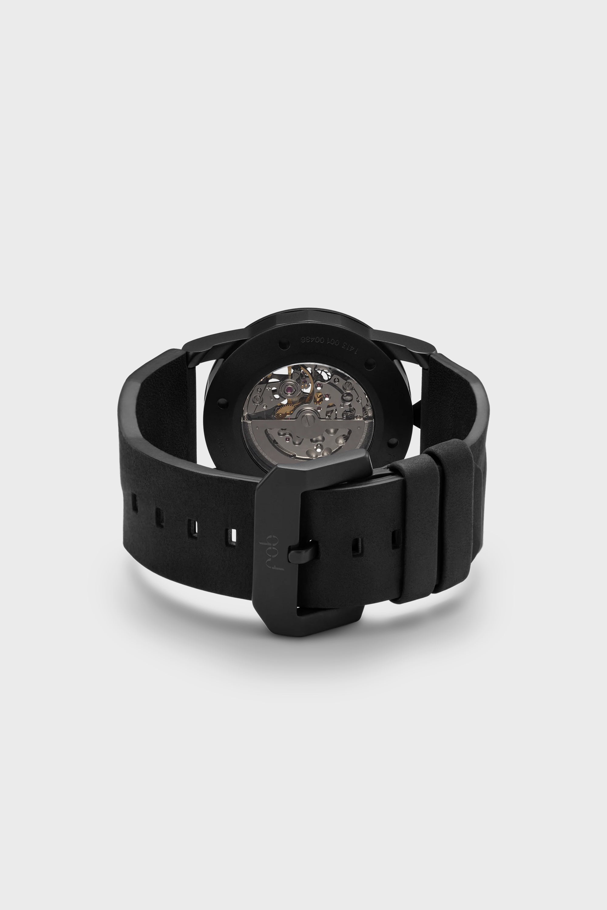 R413 BLACK MATTE SKELETON / BLACK LEATHER