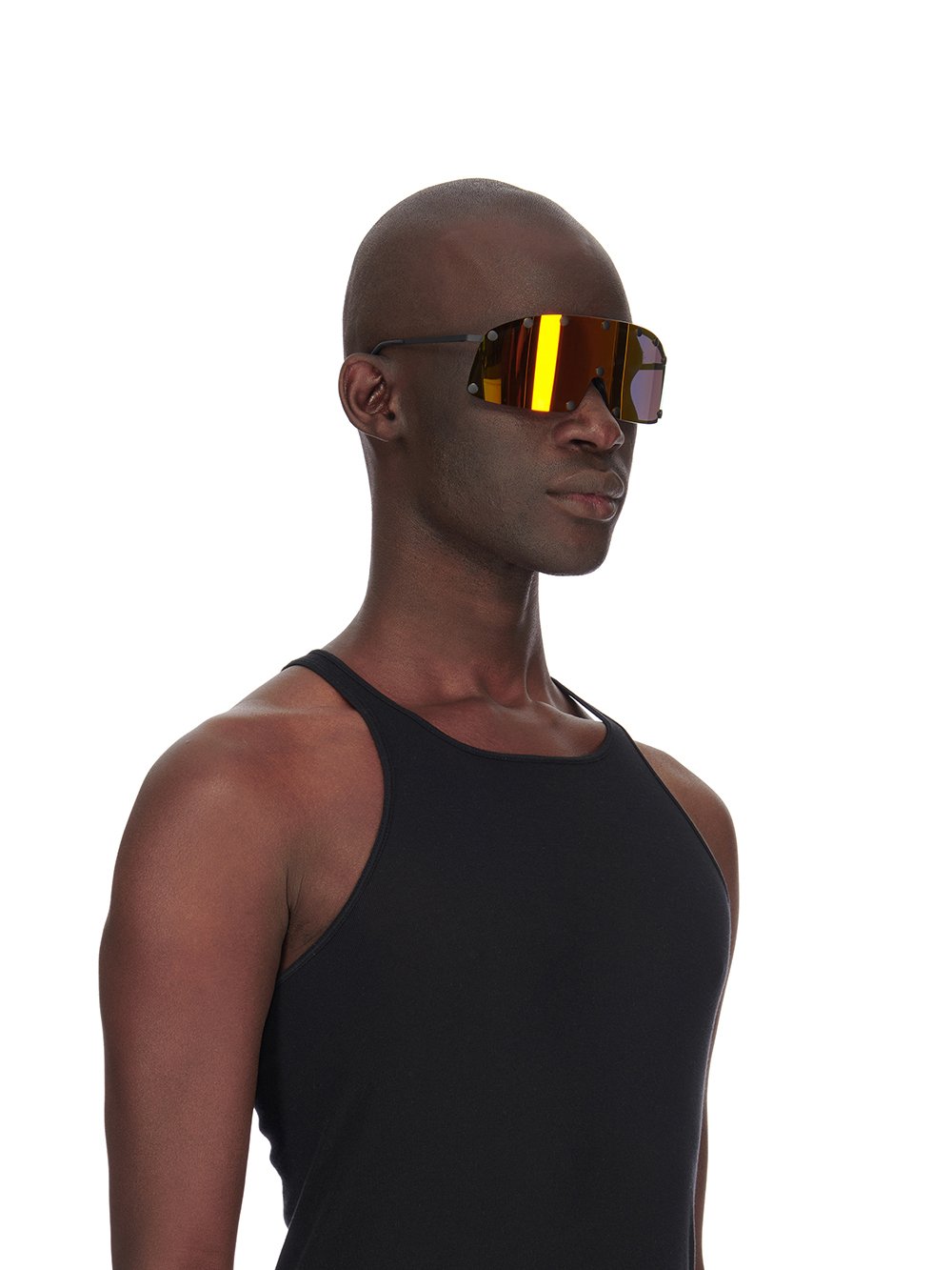 SUNGLASSES SHIELDING BLK TEMPLE/RAINBOW LENS