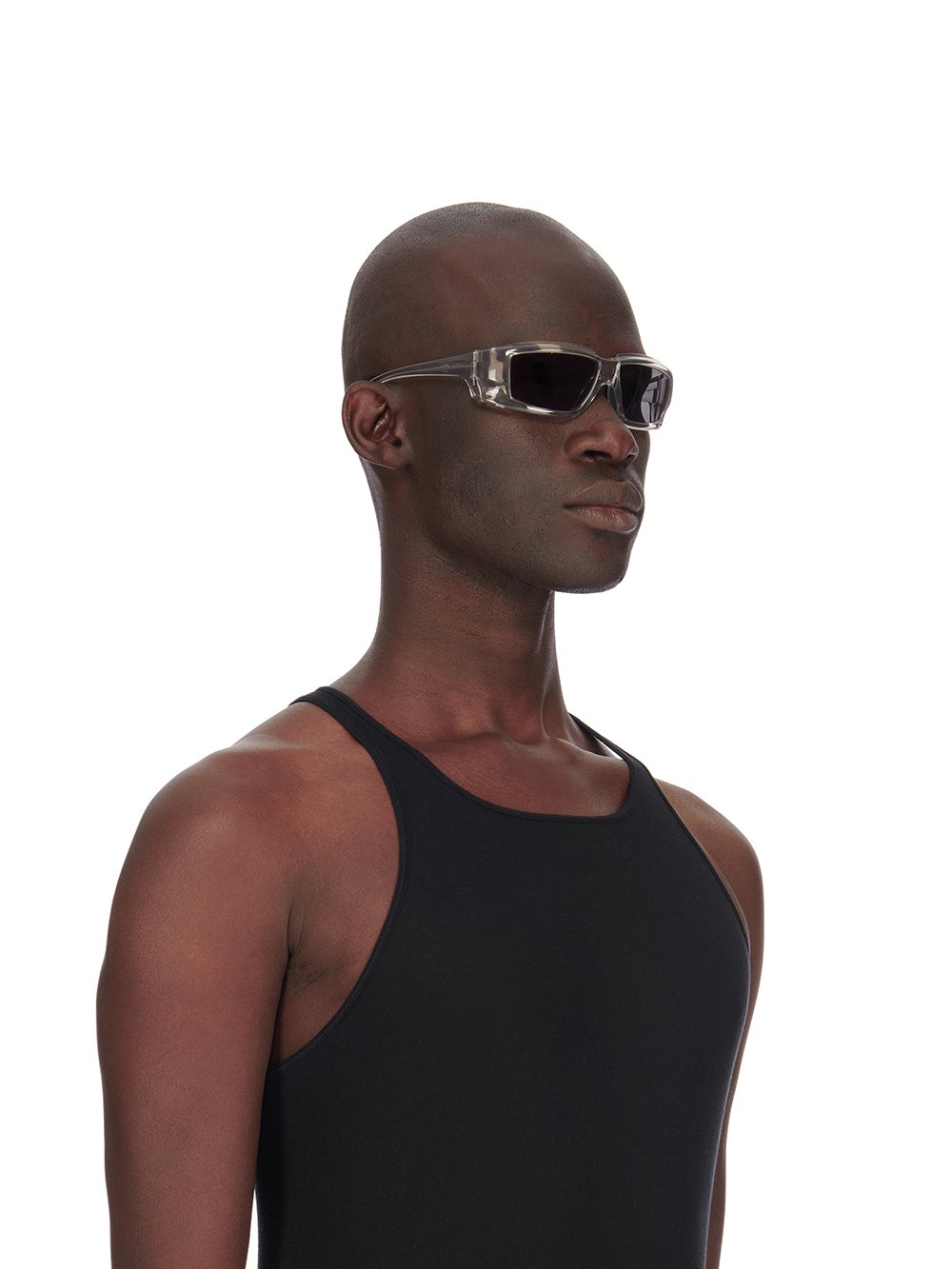 SUNGLASSES RICK TRANSP.TEMPLE/BLACK LENS