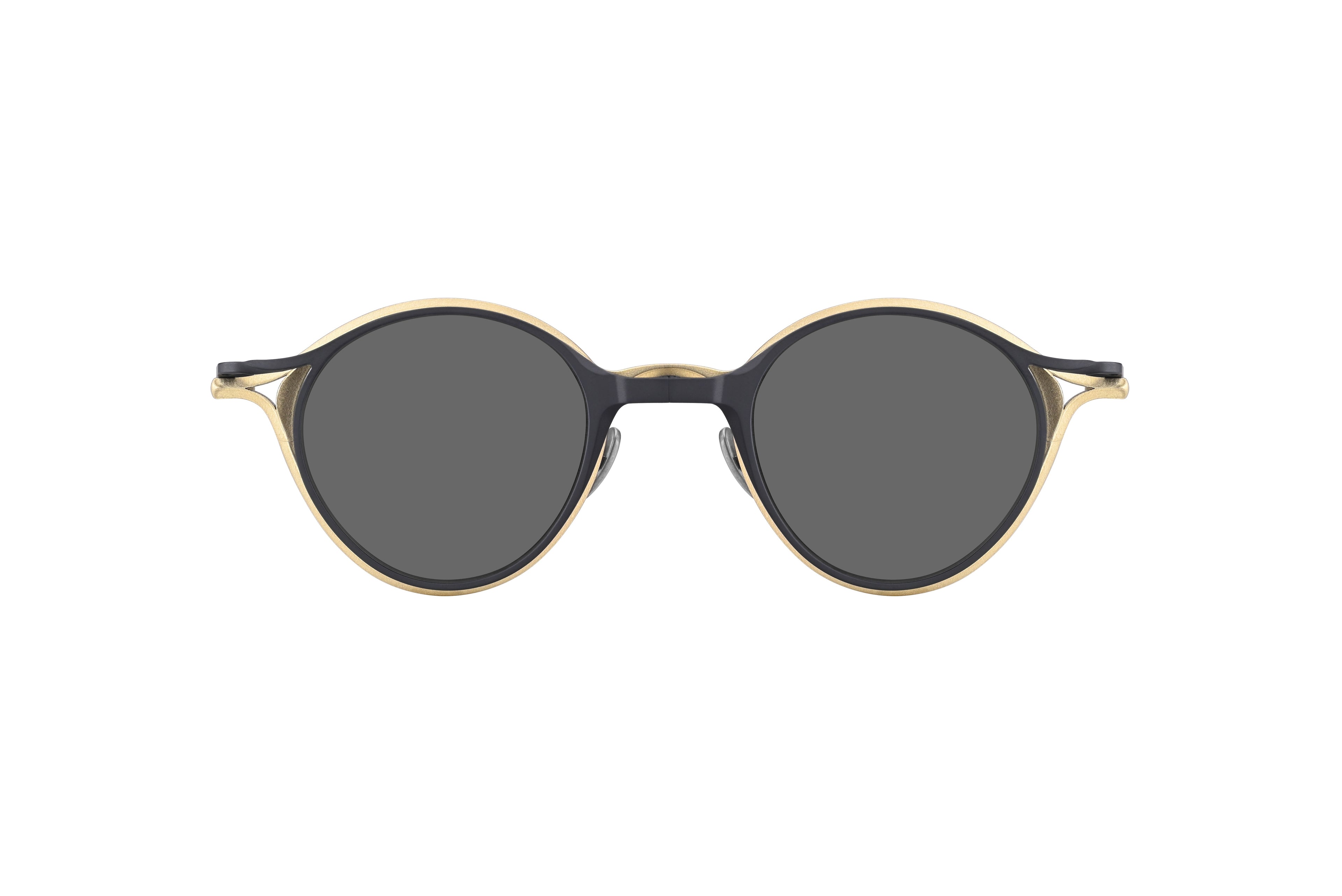 ANTIQUE GOLD + BLACK CLIP SUNGLASSES