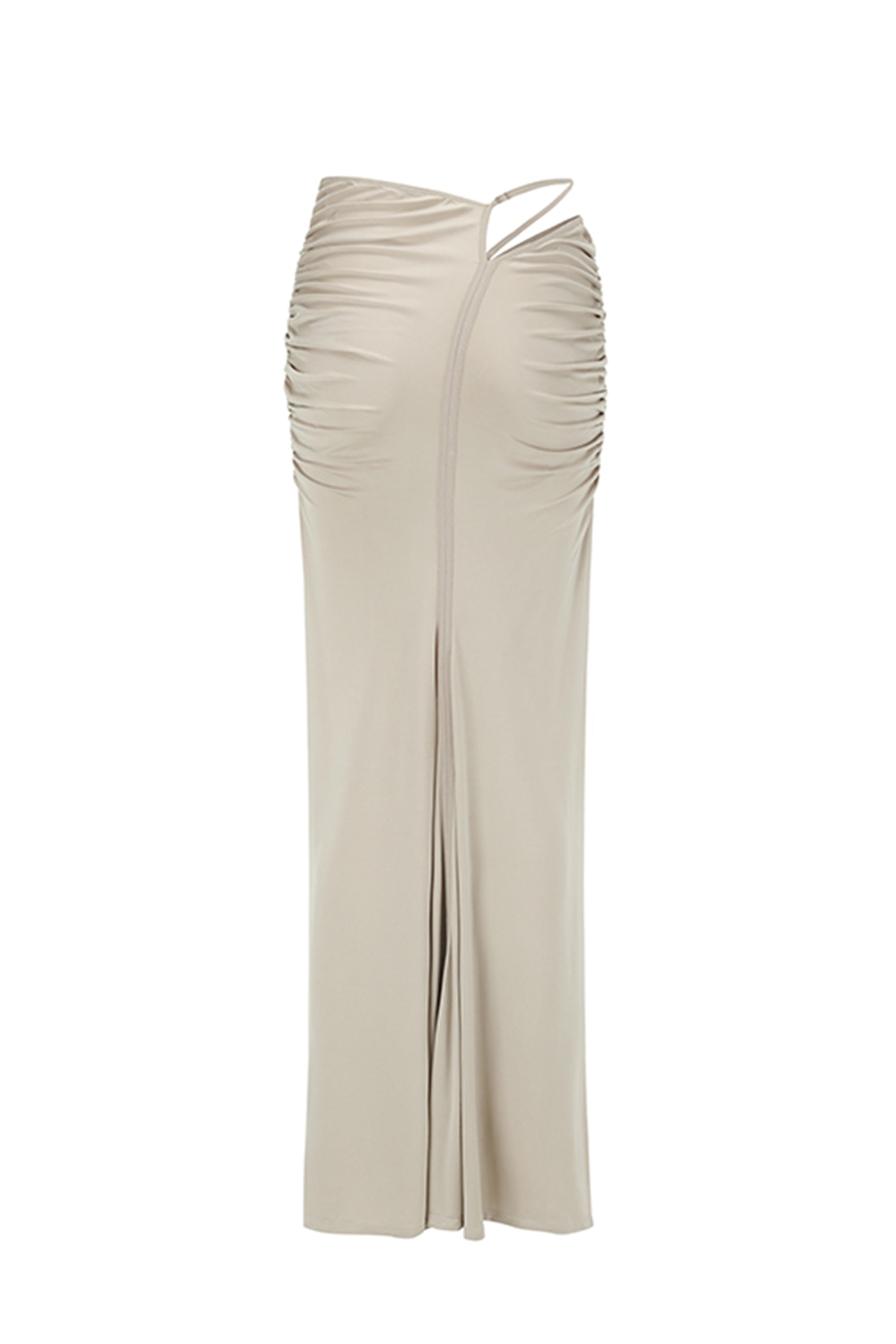 CINCHED JERSEY SKIRT GRIEGE