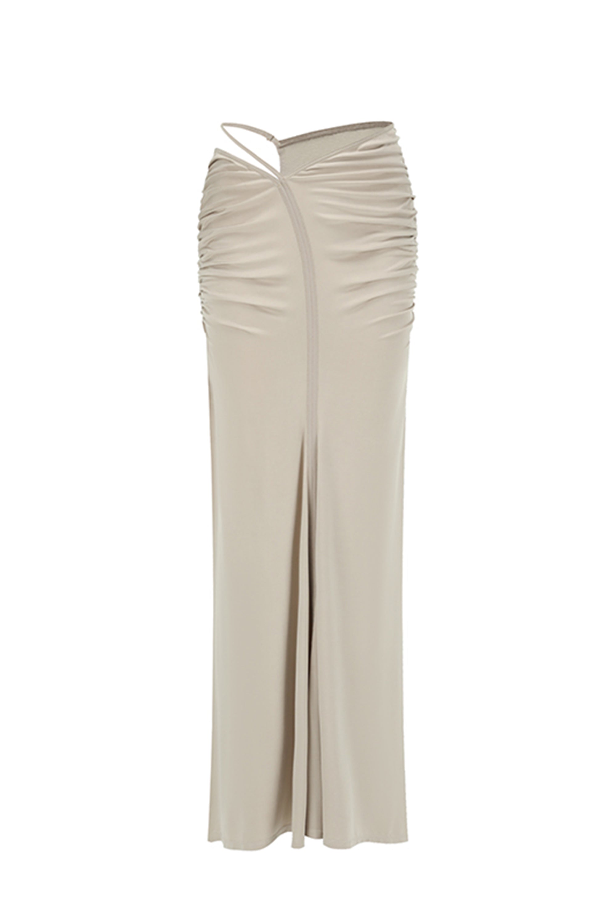 CINCHED JERSEY SKIRT GRIEGE