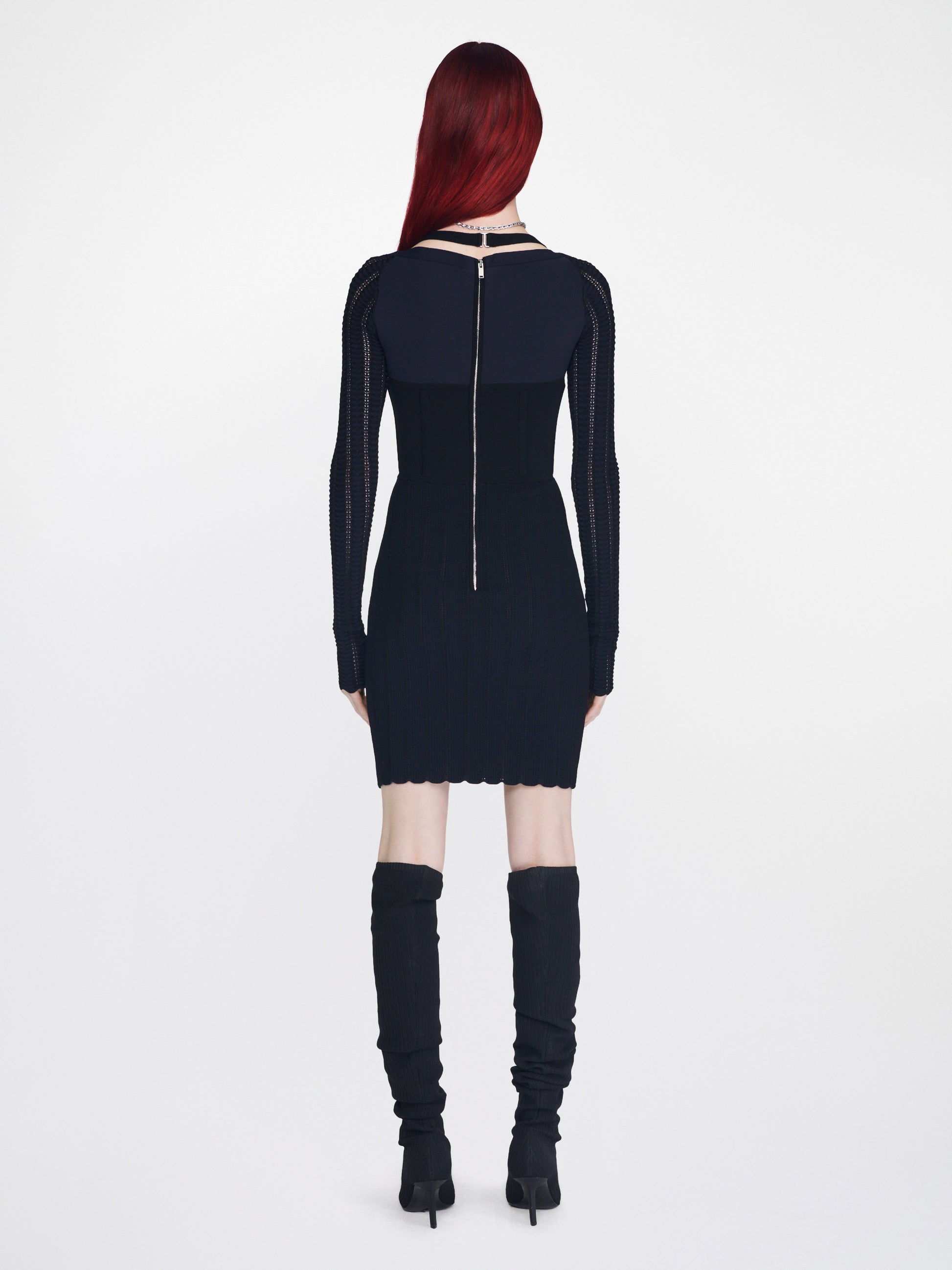 SNAKESKIN COLUMN CORSET DRESS