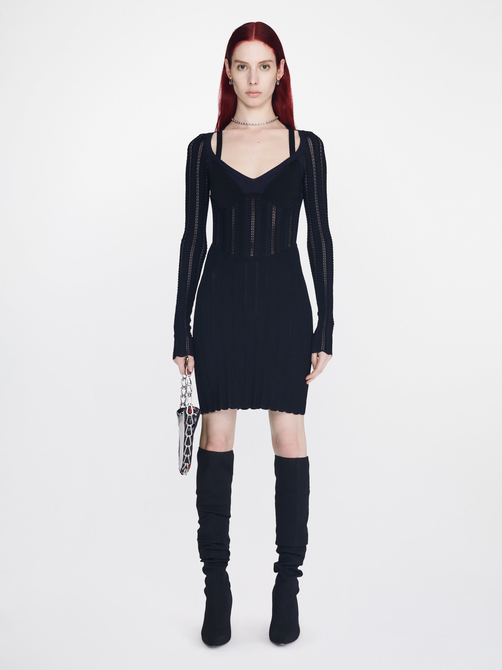 SNAKESKIN COLUMN CORSET DRESS