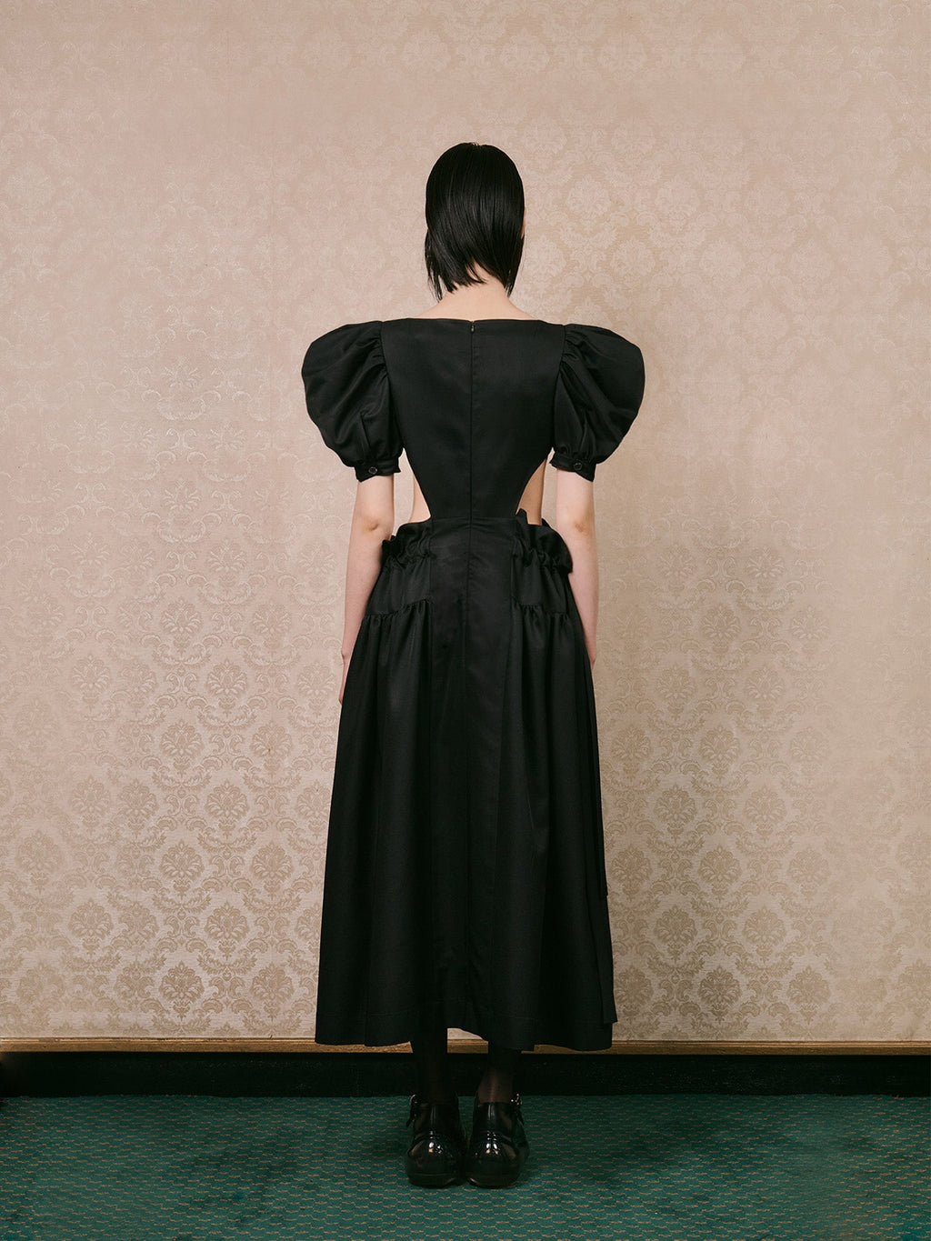WAIST CUTOUT FAIRY PUFF DRESS