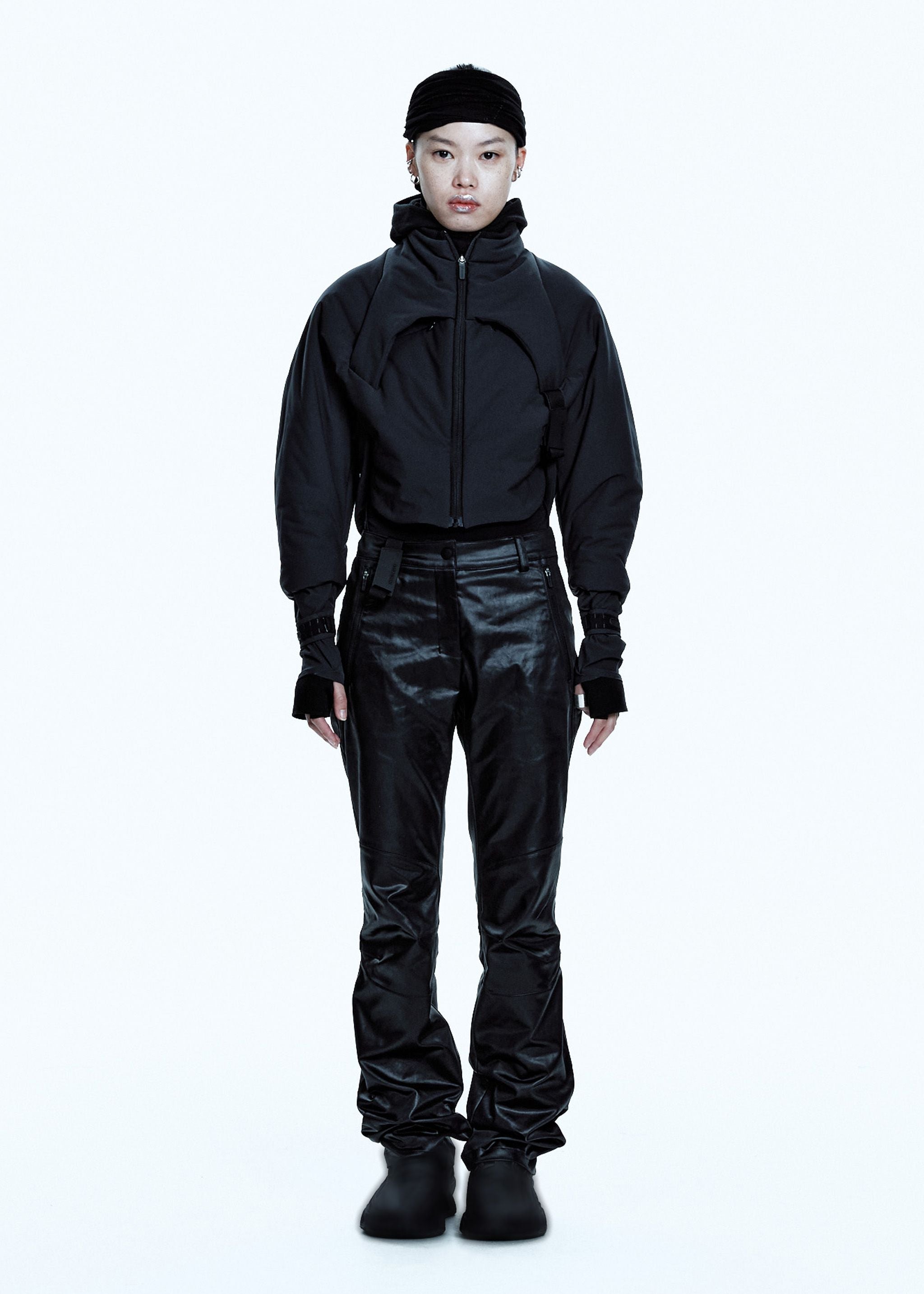 PADDED HARNESS JACKET W/ BALACLAVA CHARCOAL