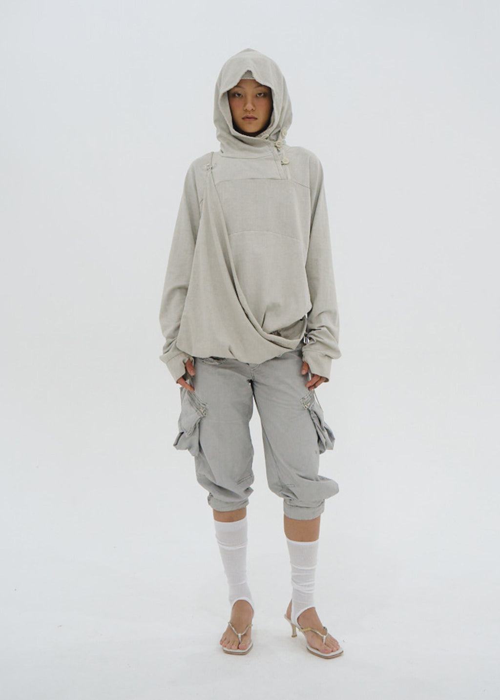 DYED SCARF BAG HOODIE