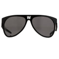 LINDA FARROW × WALTER VAN BEIRENDONCK BLACK AVIATOR SUNGLASSES
