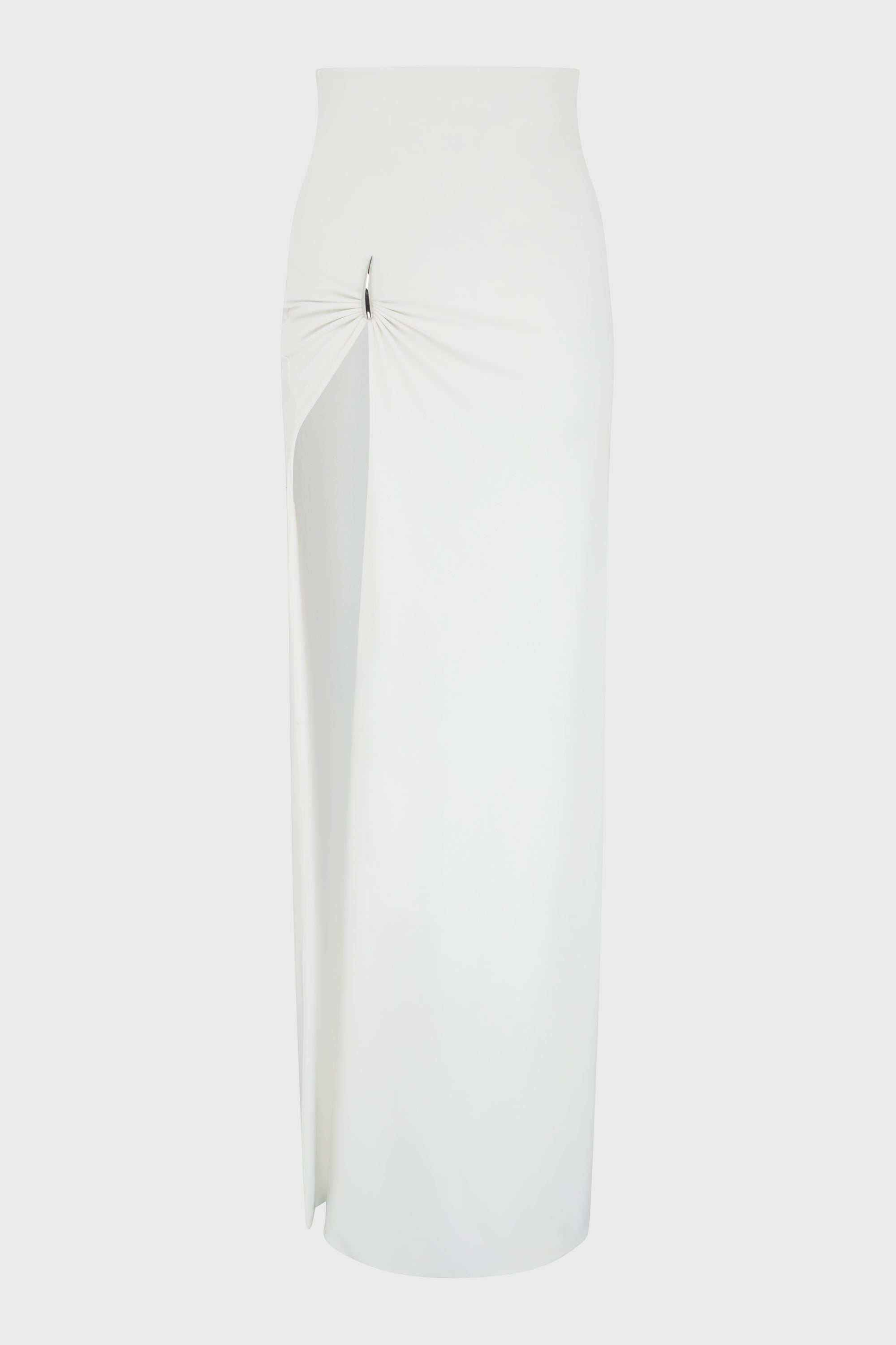 CLAW MINI-MAXI DRAPED SKIRT IVORY