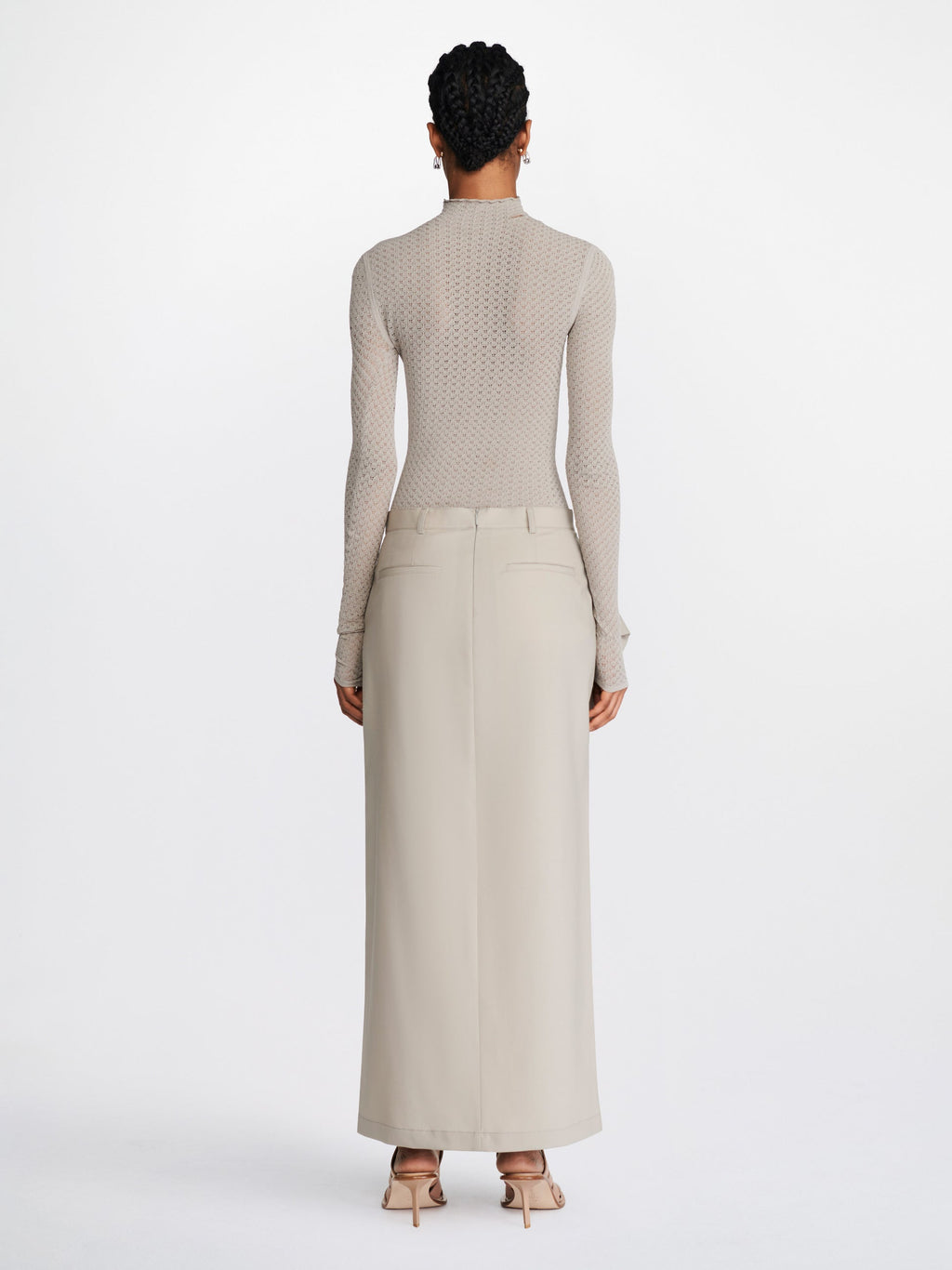 ZIP ACCESS MIDI SKIRT