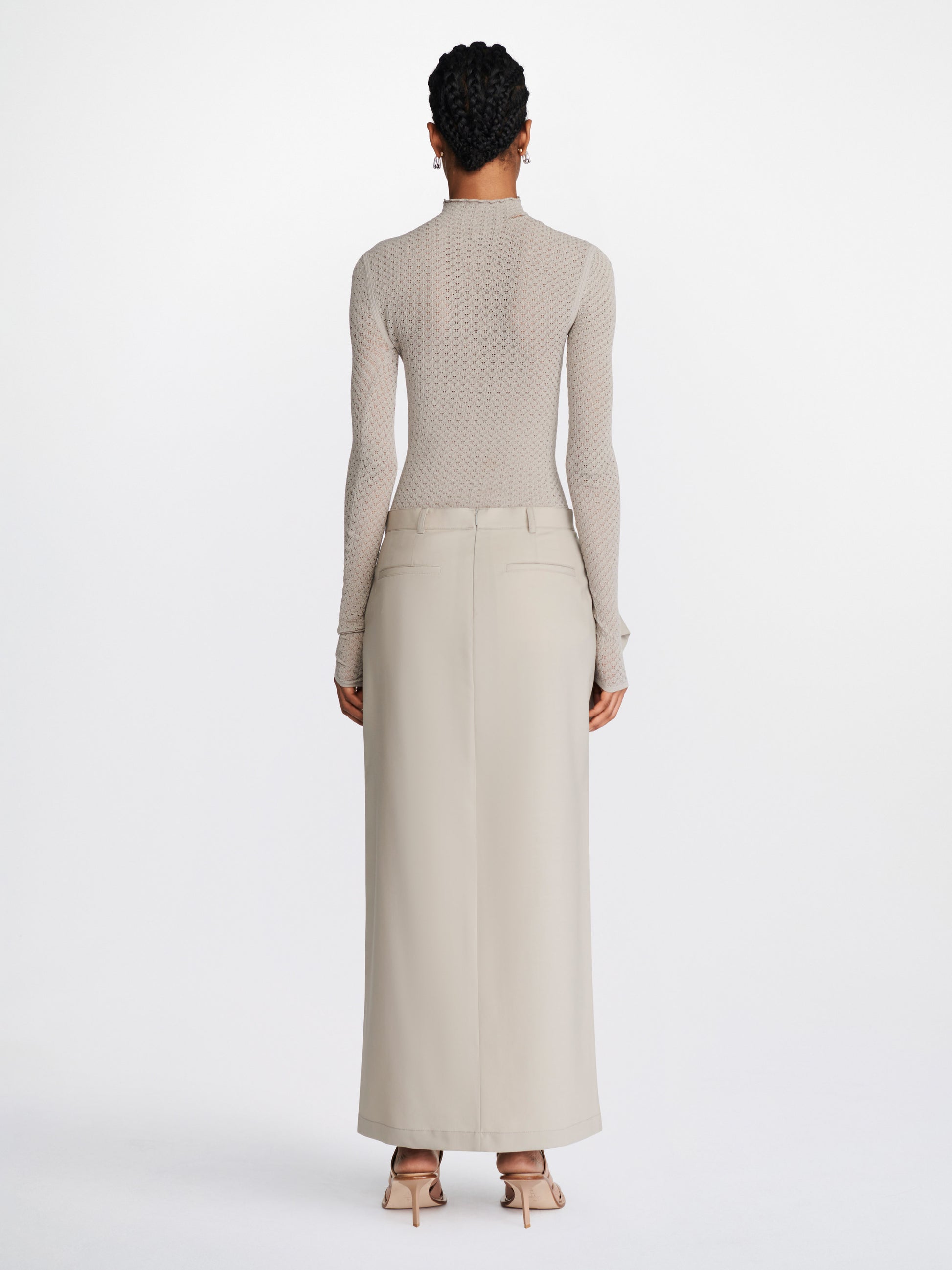 ZIP ACCESS MIDI SKIRT