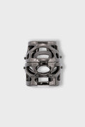 × JULIUS 7 INNER JOINT RING BLACK