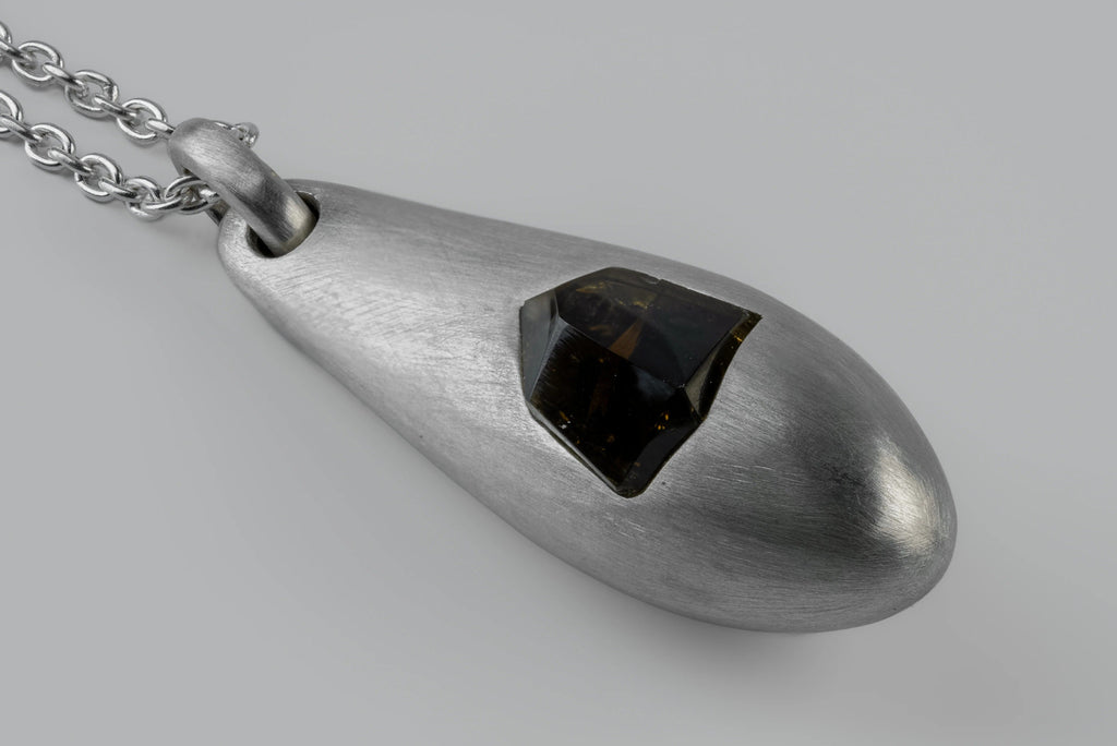 Chrysalis Necklace (Cremaster Emergence, Amber, MA+AMB)