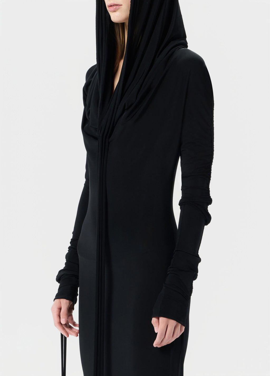 FLUID JERSEY DRESS BLACK