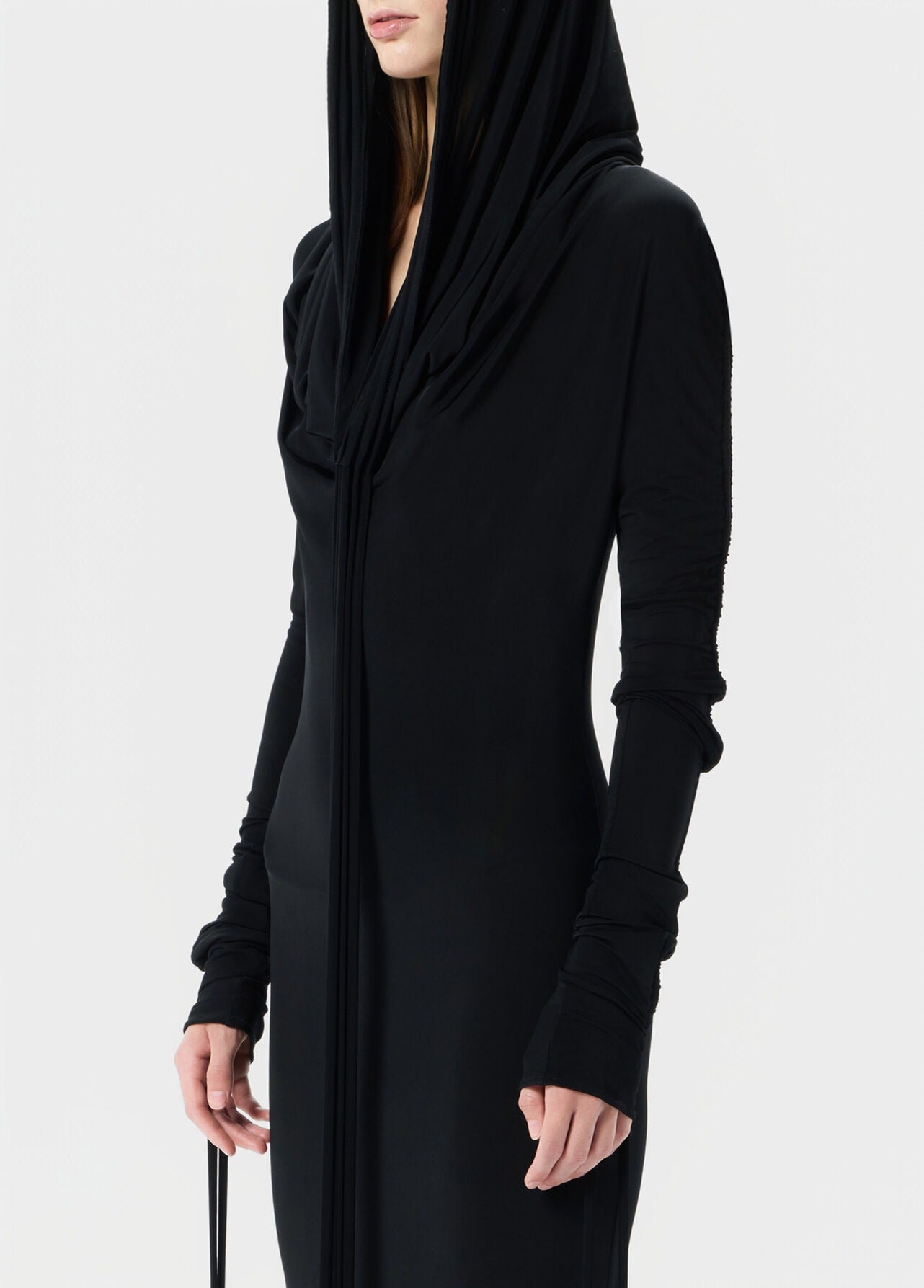 FLUID JERSEY DRESS BLACK