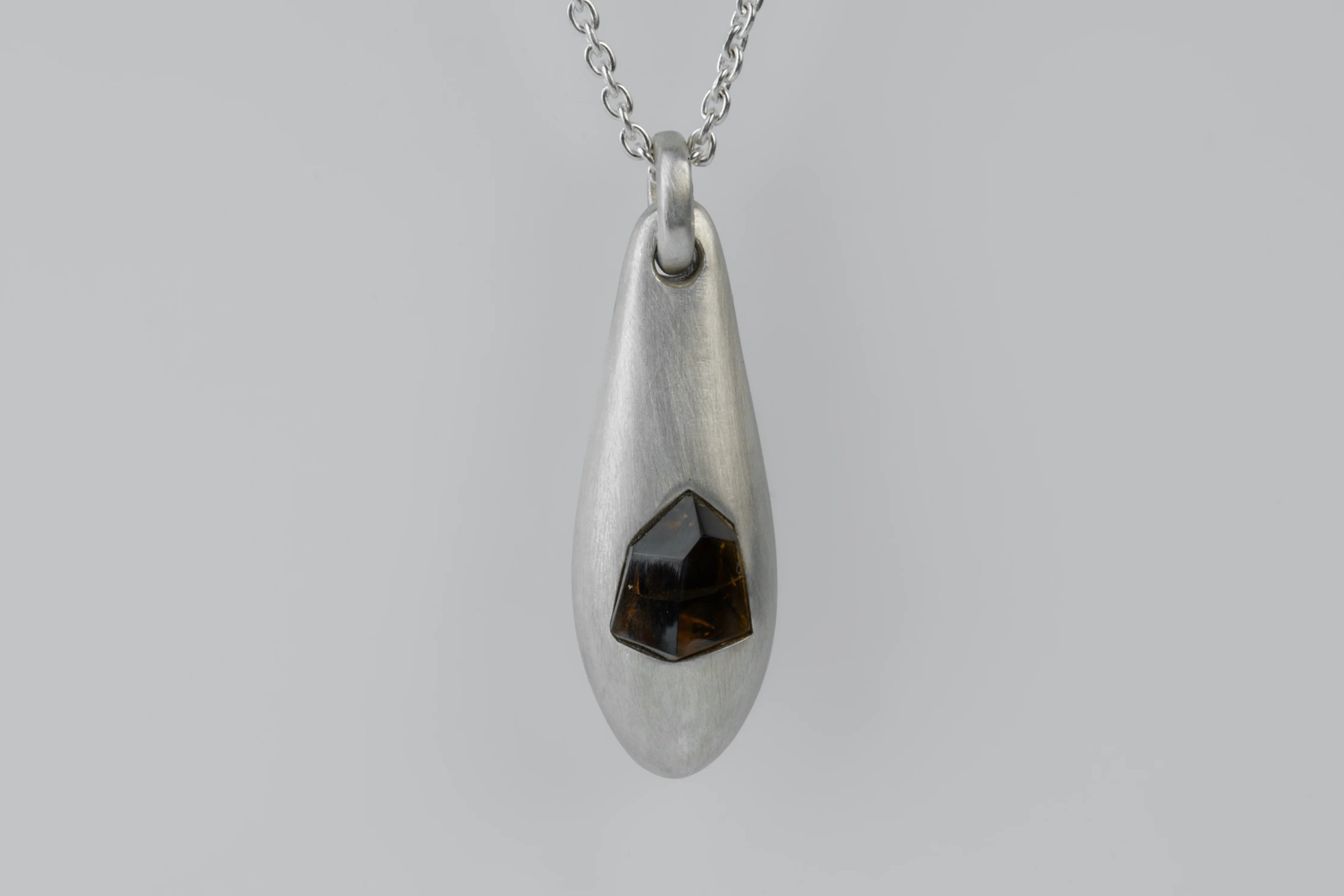 Chrysalis Necklace (Cremaster Emergence, Amber, MA+AMB)