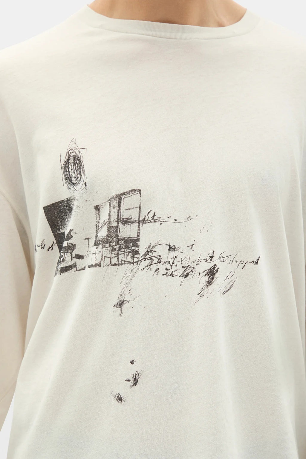 EMIL T-SHIRT "CLASSROOM MEMORY" PRINT IVORY