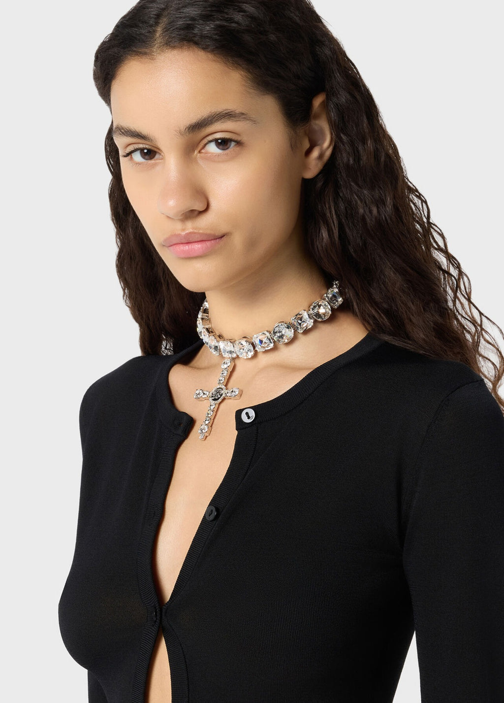 CROSS CHOKER CRYSTAL