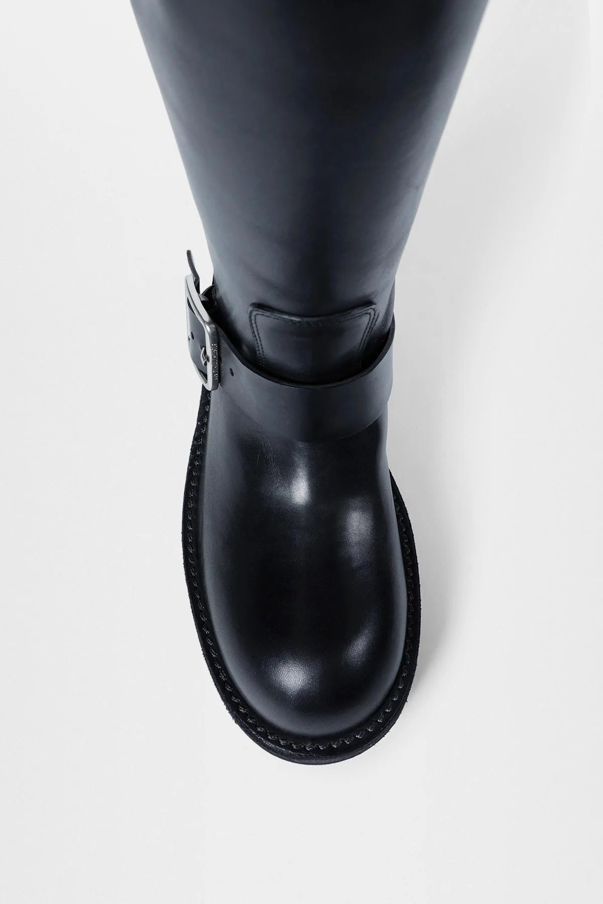 SARITH ENGINEER BIKER BOOTS WITH BUCKLES BLACK