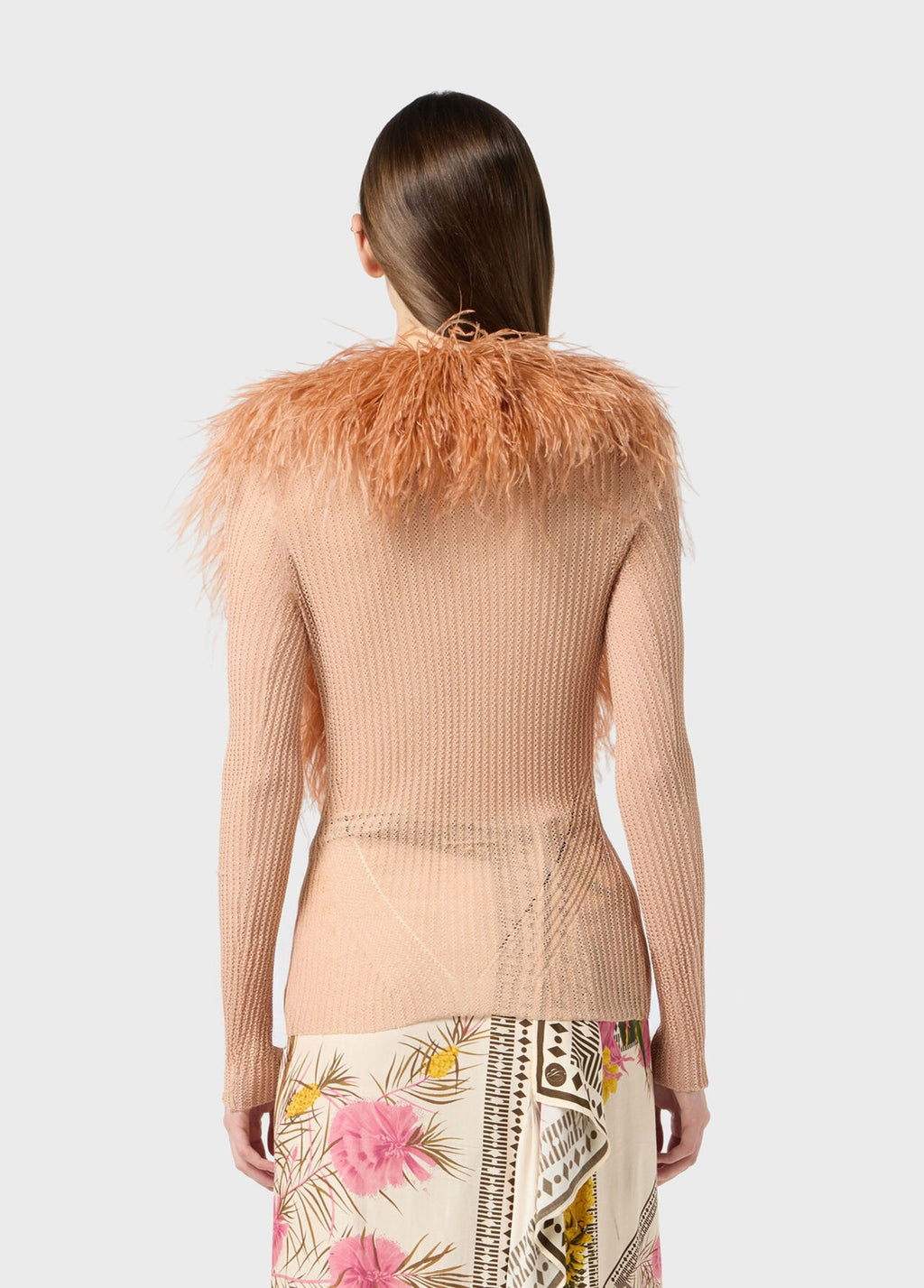 CARDIGAN W/FEATHERS EYESHADOW PINK