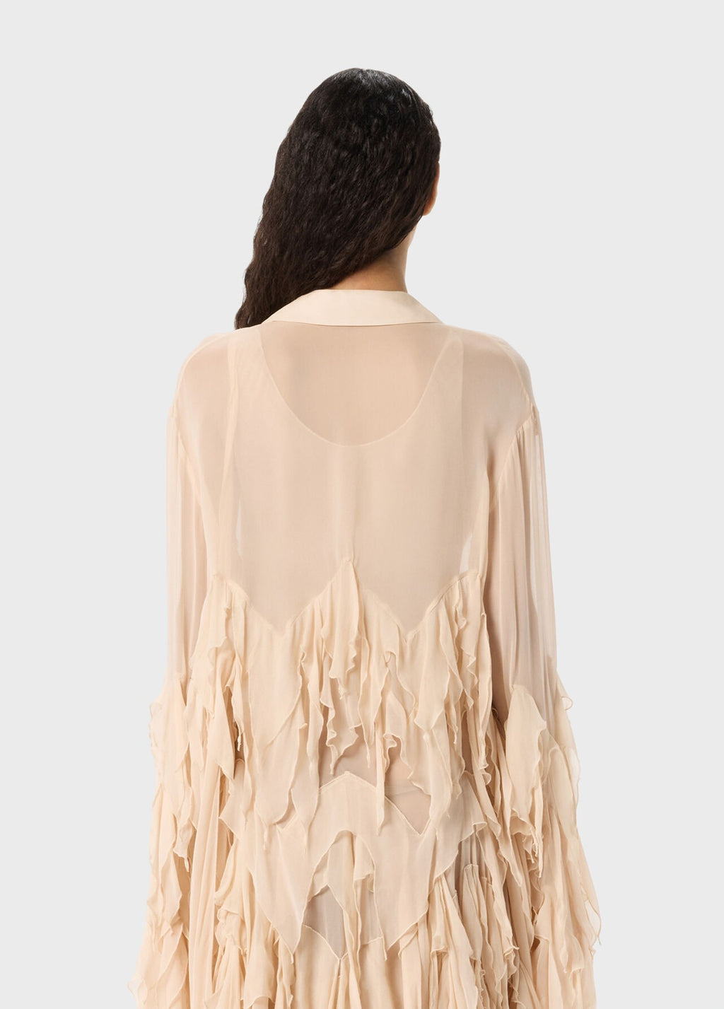 GEORG TOP W/RUFFLES READY TO DYE