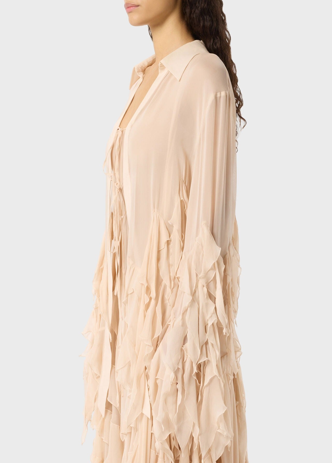 GEORG TOP W/RUFFLES READY TO DYE