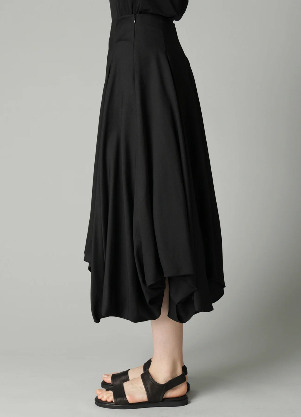 PANEL BALLOON SKIRT BLACK
