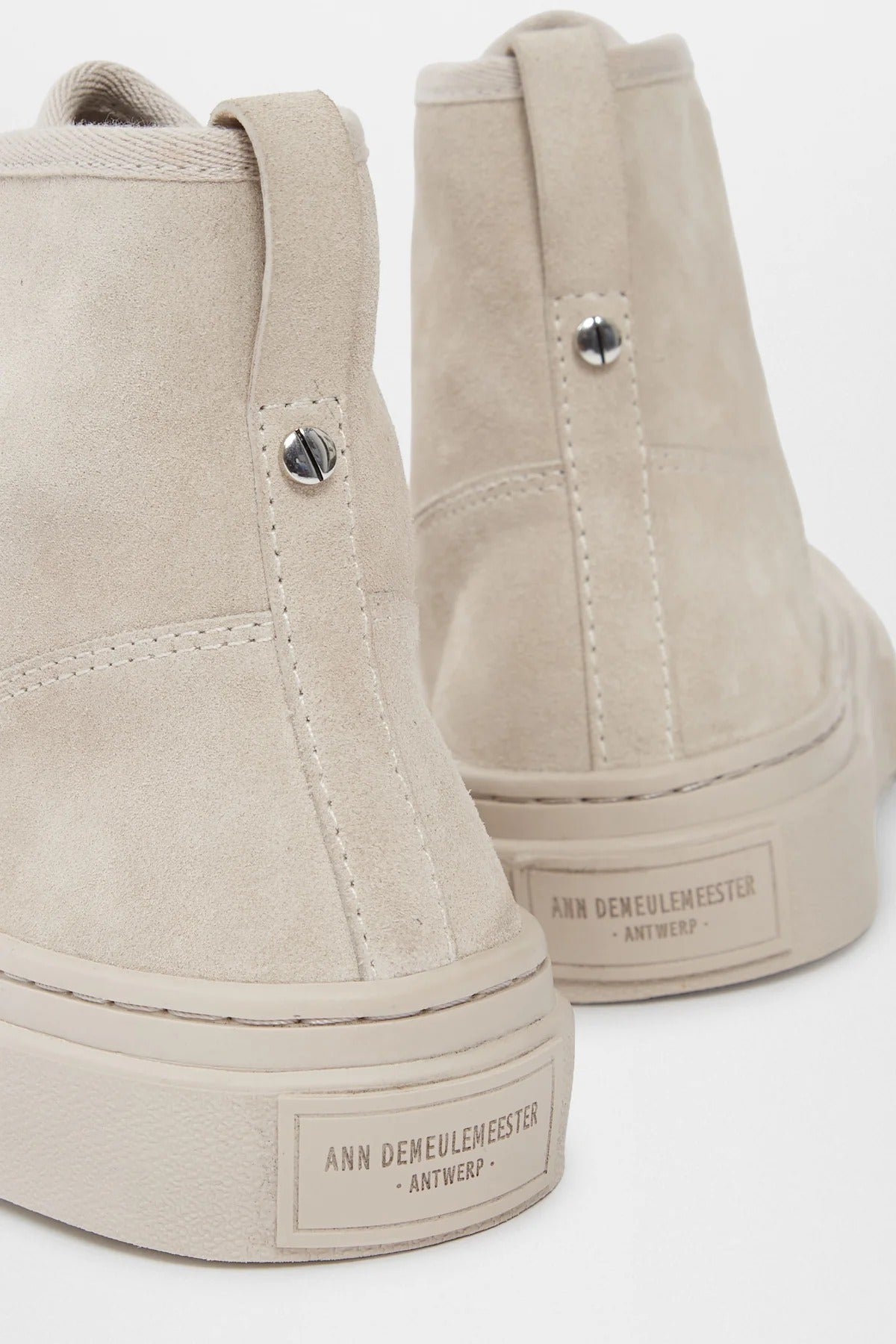SARIN VULCANIZED MID-TOP SNEAKERS CHALK