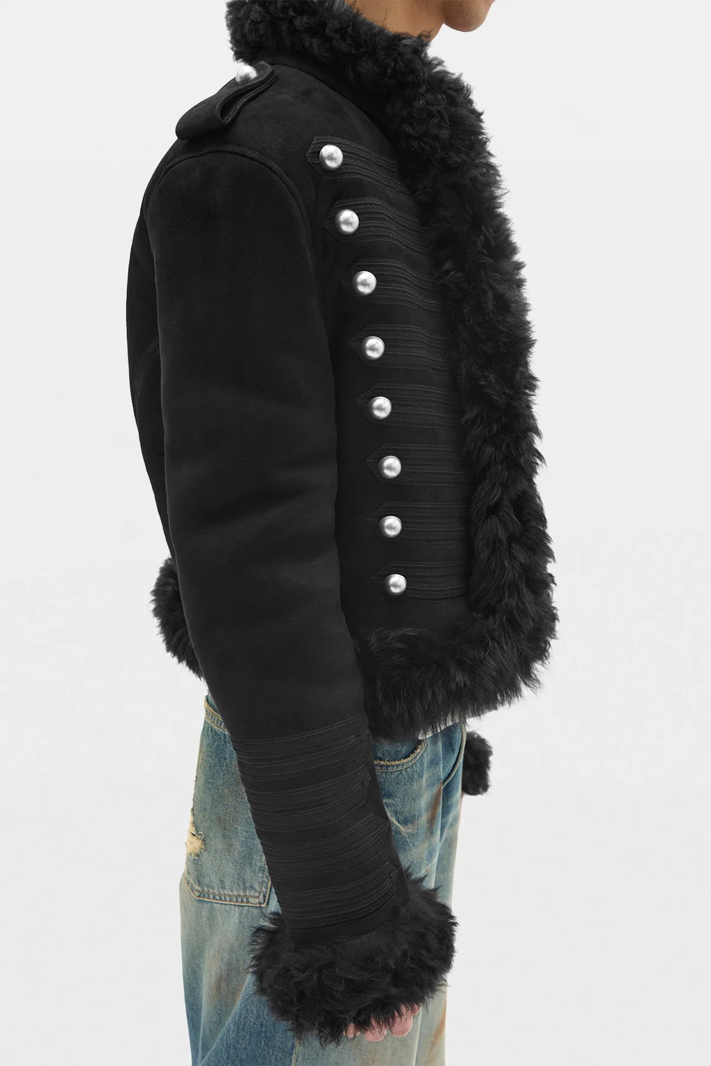 MALDUS EMBROIDERED CROPPED MARSINA JACKET BLACK