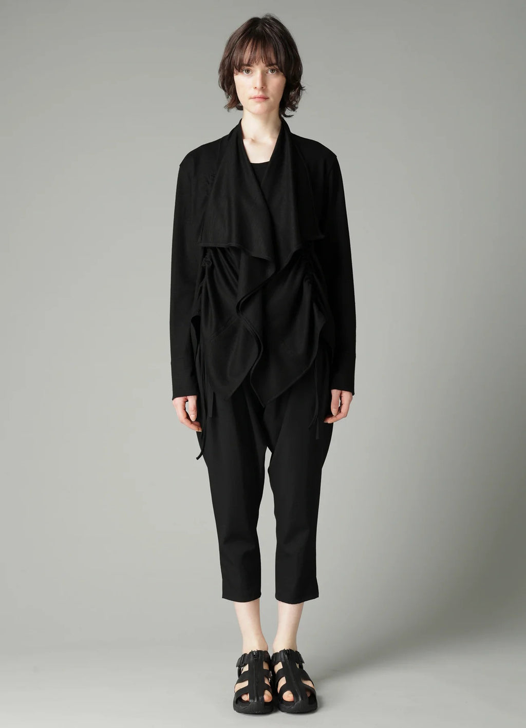 DRAPED GATHER CARDIGAN