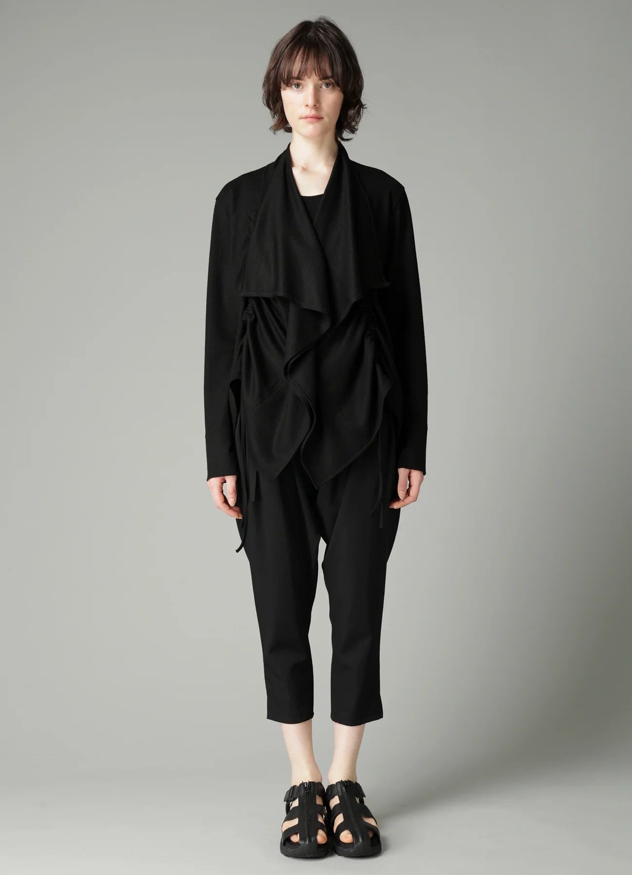 DRAPED GATHER CARDIGAN