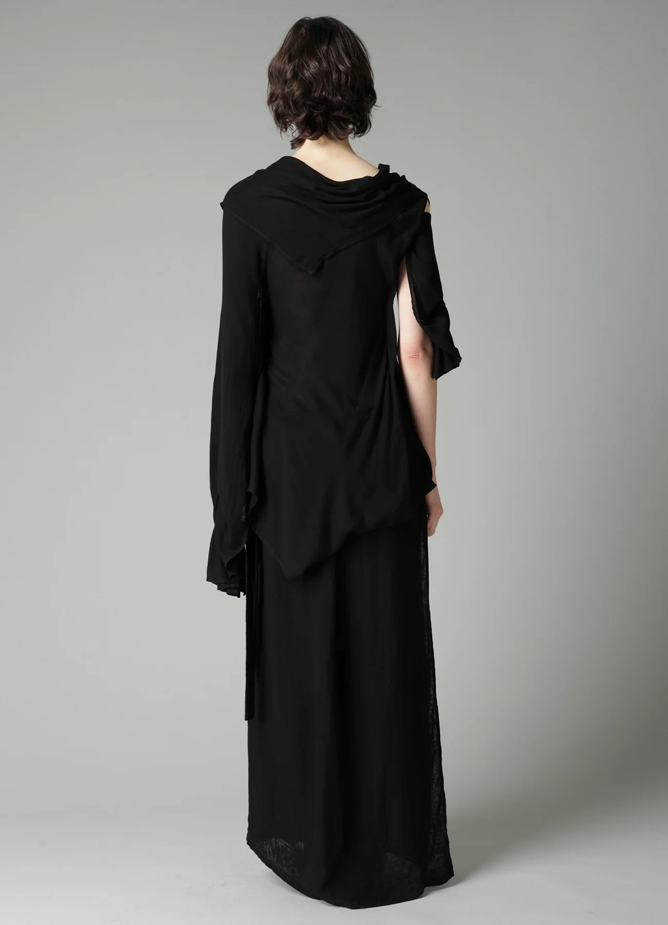 L LONG SLEEVE DRESS A BLACK