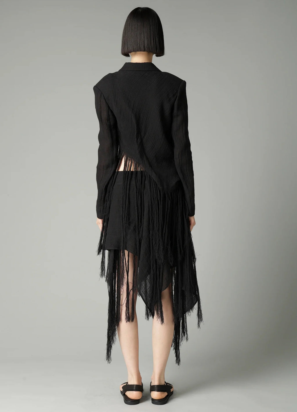 L KNOT DETAIL FRINGE PANTS
