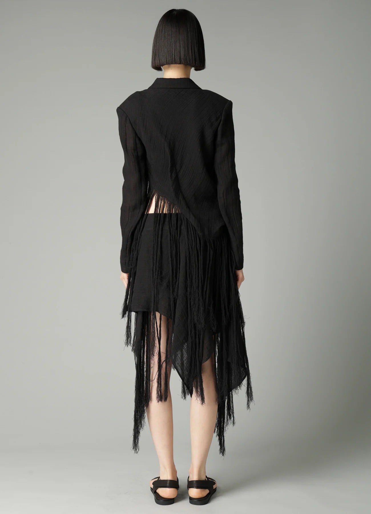 L KNOT DETAIL FRINGE PANTS