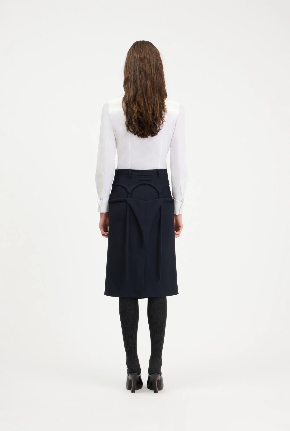 JARRETELS PENCIL SKIRT DARK NAVY