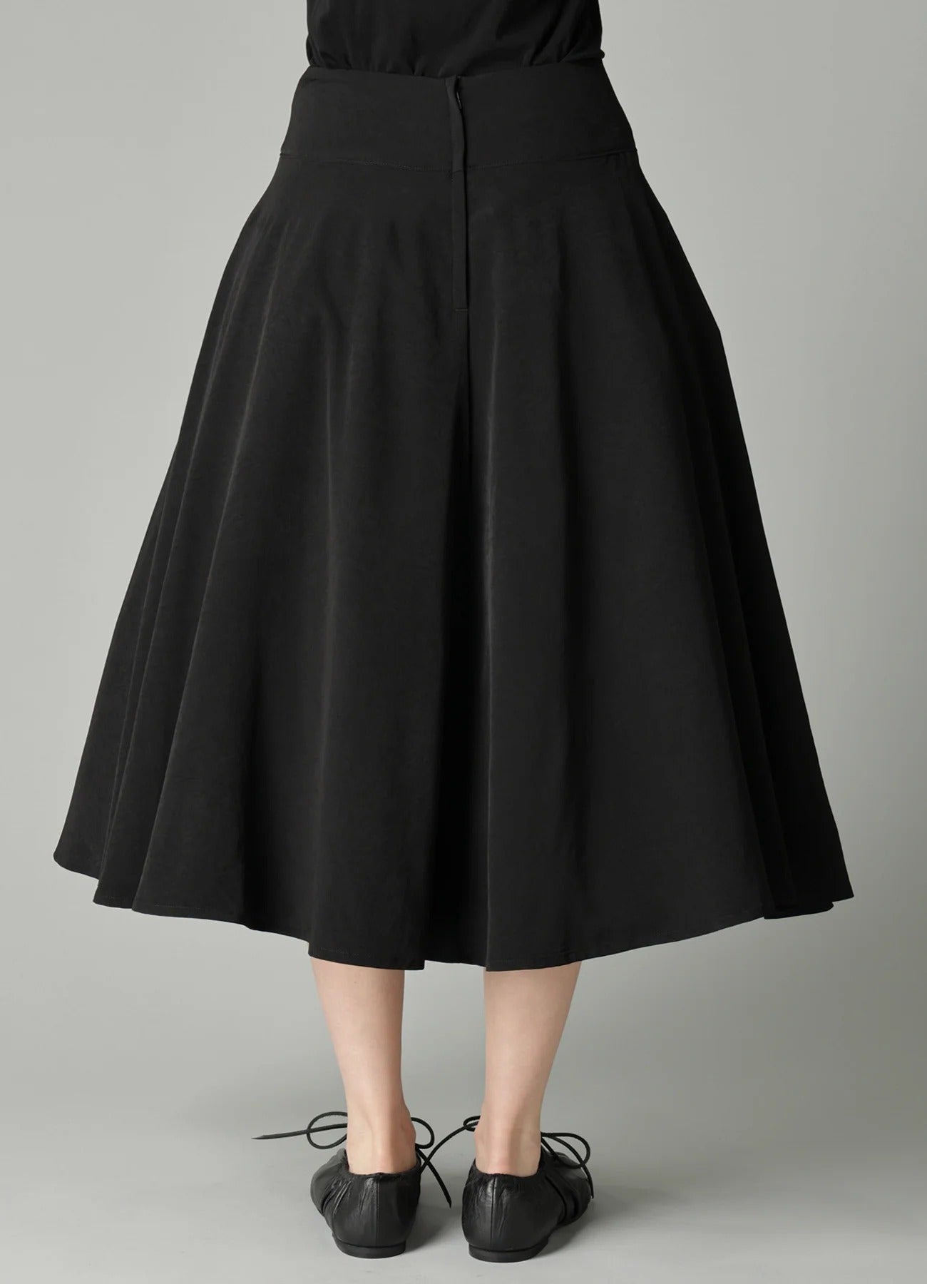 GATHER PETTICOAT SKIRT BLACK
