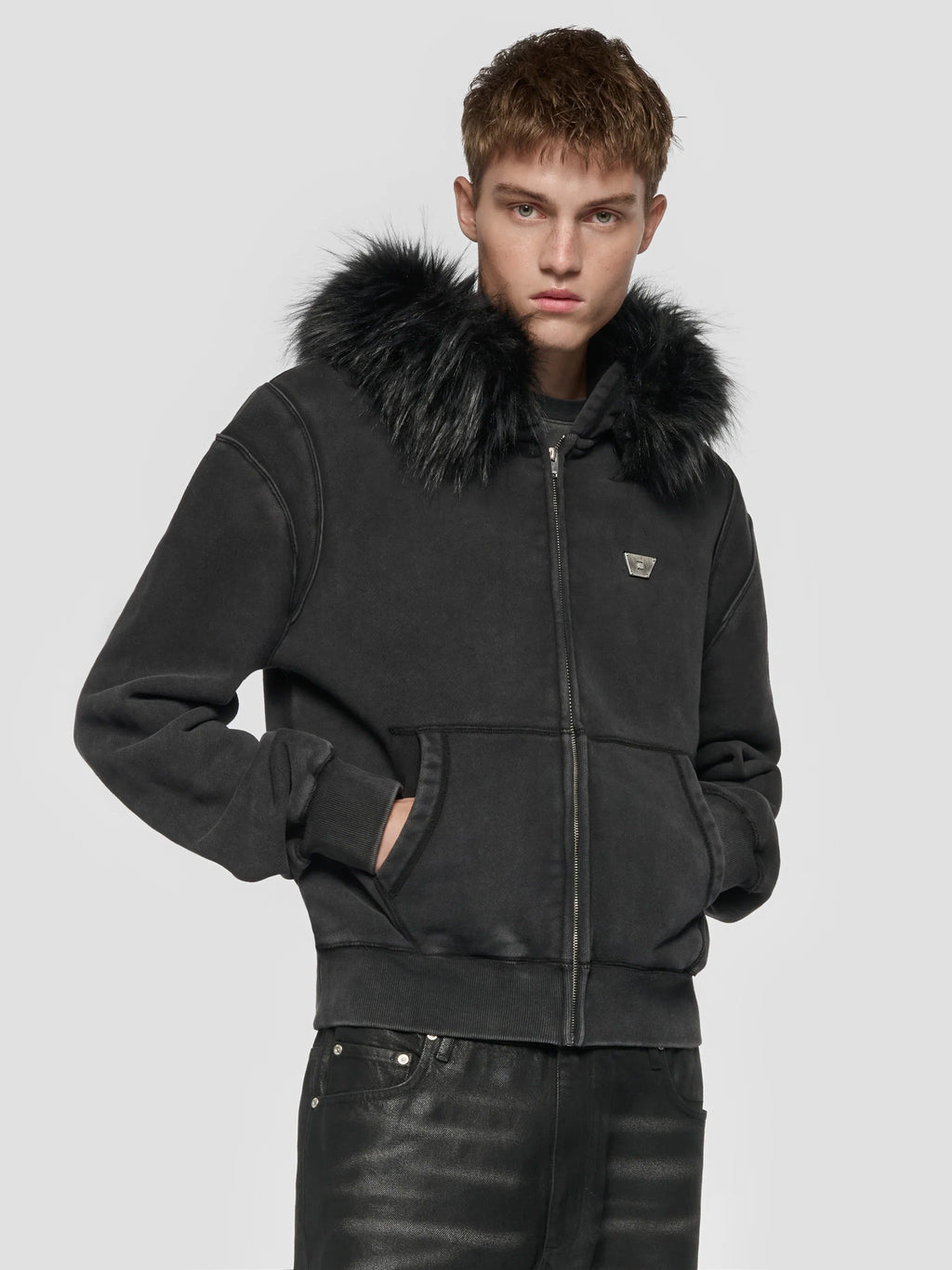 STAR TEDDY FUR HOODIE