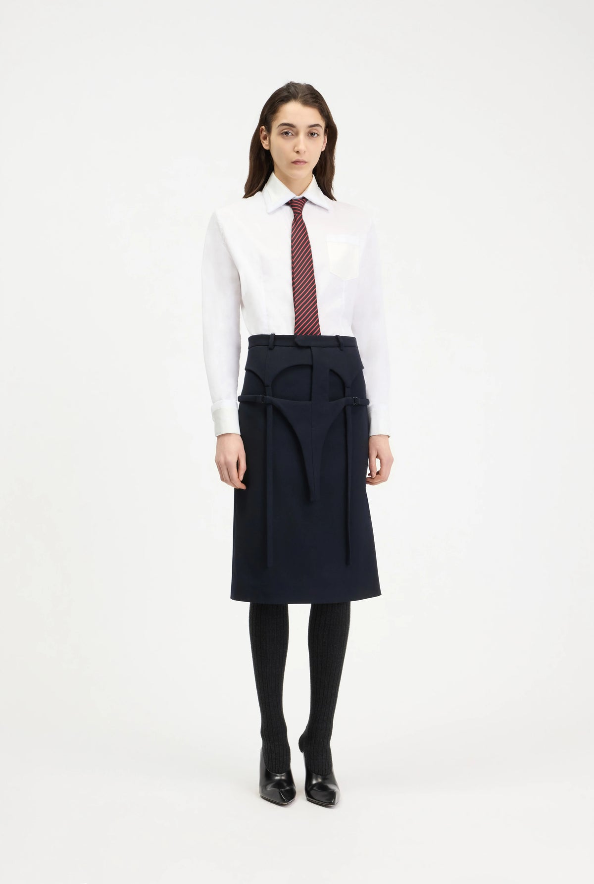 JARRETELS PENCIL SKIRT DARK NAVY