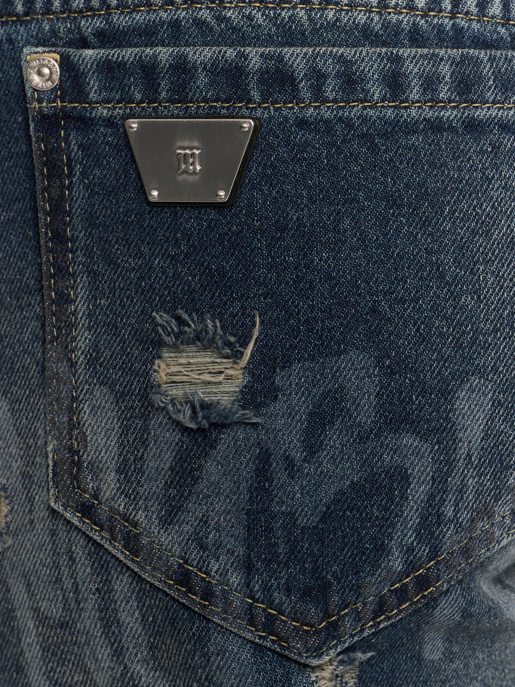 LASER TAGGED DENIM TROUSERS CRAZY BLUE