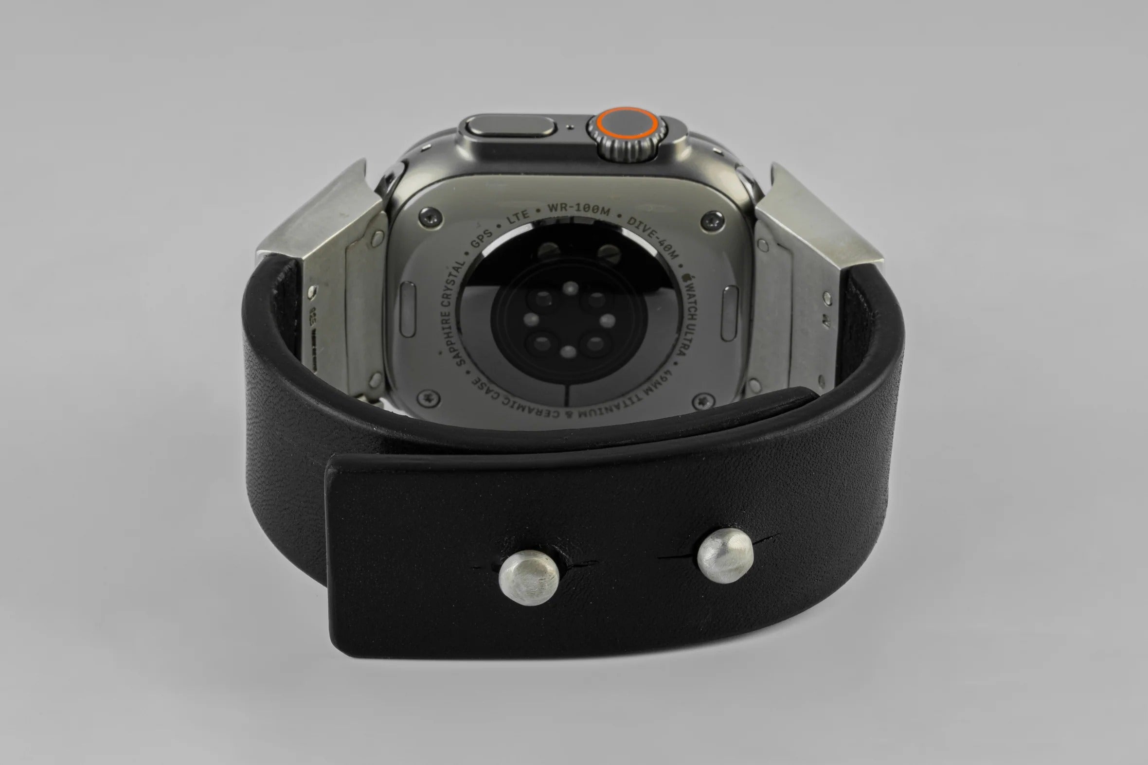 Apple Watch Bracelet (Model 1, 42-49mm, Wedge Strap, Studs, BLK+DA)