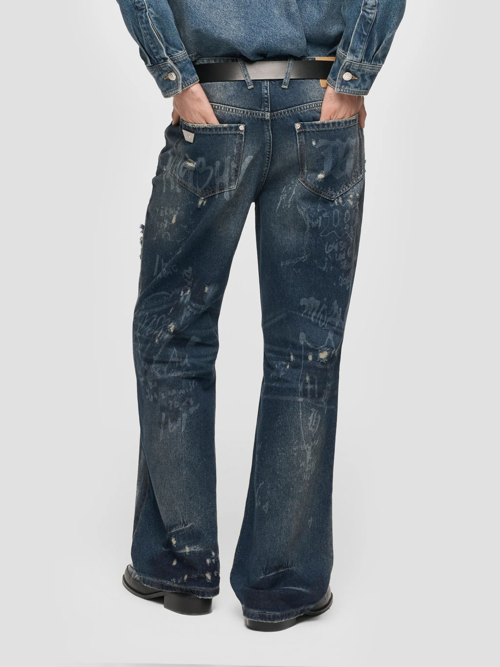 LASER TAGGED DENIM TROUSERS CRAZY BLUE
