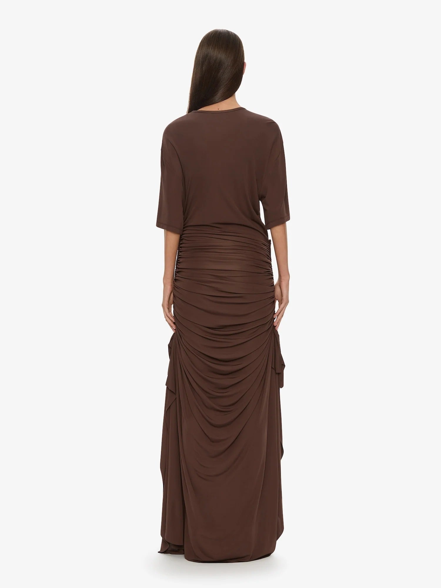 SHIBARI JERSEY RUCHE TEE DRESS