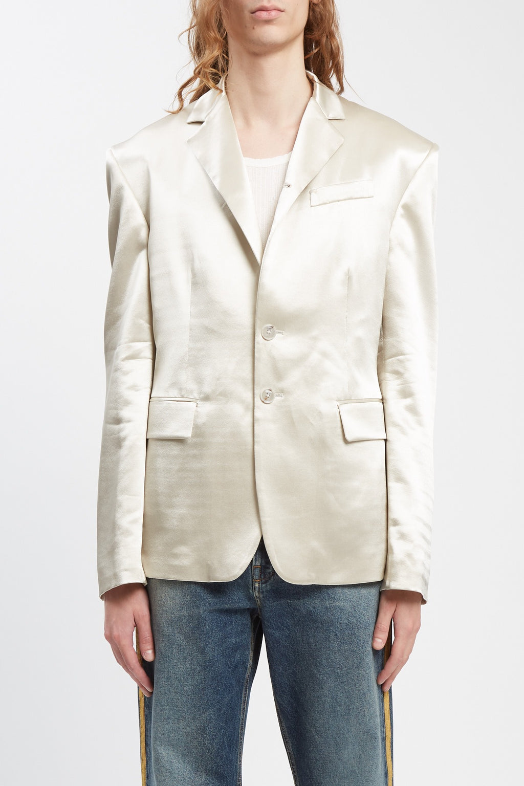 DEREK STRAIGHT TAILORED JACKET OYSTER